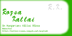 rozsa kallai business card